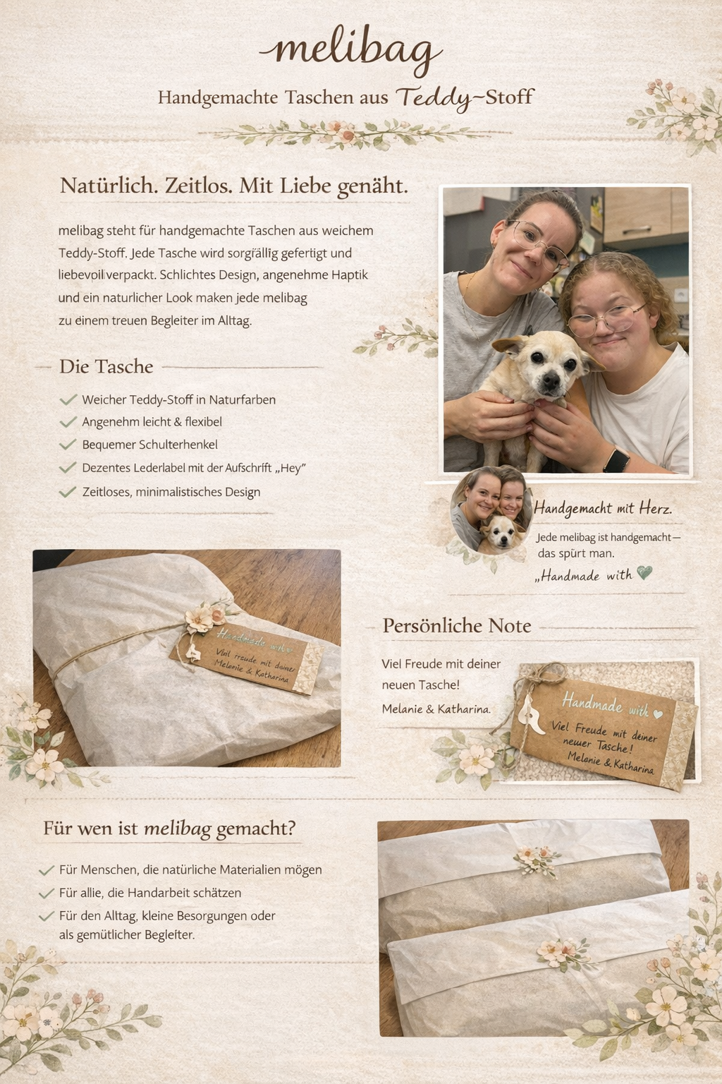 melibag Verkaufsseiten-Entwurf (Variante 1)